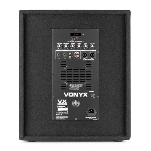 Sistema de sonido Vonyx VX1015BT 1000 W RMS Bluetooth USB/SD mando