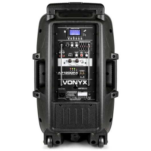 Altavoz portátil Vonyx AP1200PA 600W Bluetooth 2 micrófonos UHF USB SD