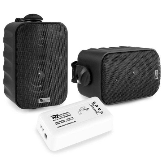 Pack Altavoces Power Dynamics 30W RMS BGO30 Bluetooth Amplificador BT10 resistentes IPX5