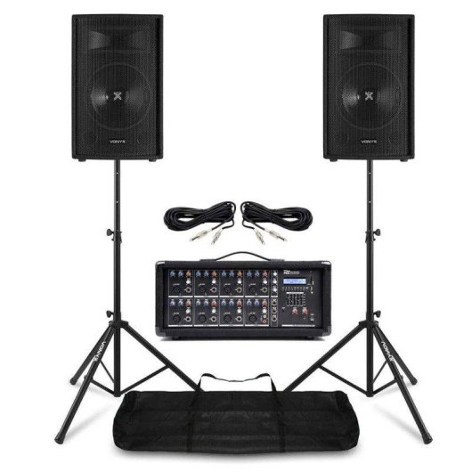 Sistema de sonido Vonyx VPS082A 800W RMS Bluetooth Mezclador 8 canales