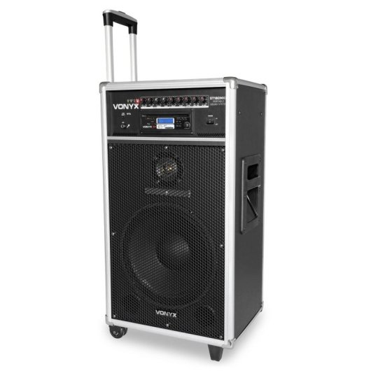 Sistema de megafonía Vonyx ST180 450W RMS Bluetooth CD USB SD Micrófonos UHF