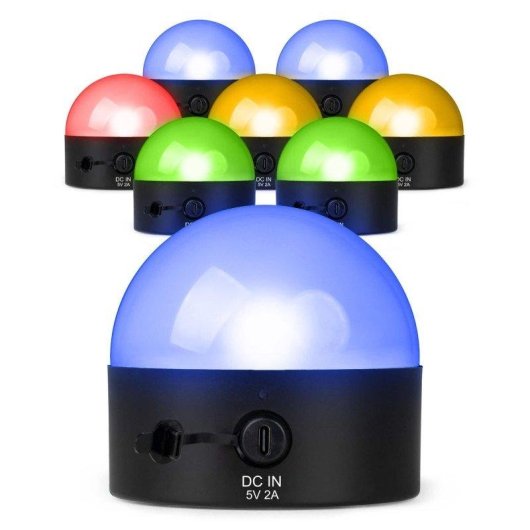 Pack de 8 Lámparas LED BeamZ BTL32 RGBW 8W Recargables con Batería e Imán