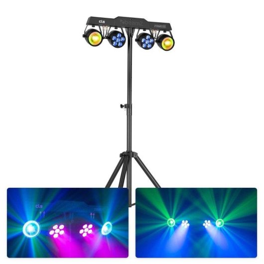 Barra de Iluminación BeamZ CLS Neso9 Party Bar con 2 Focos LED PAR RGBW y Efectos Dinámicos