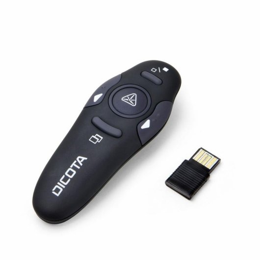Presentador inalámbrico DICOTA D30933 RF USB 10 m Negro