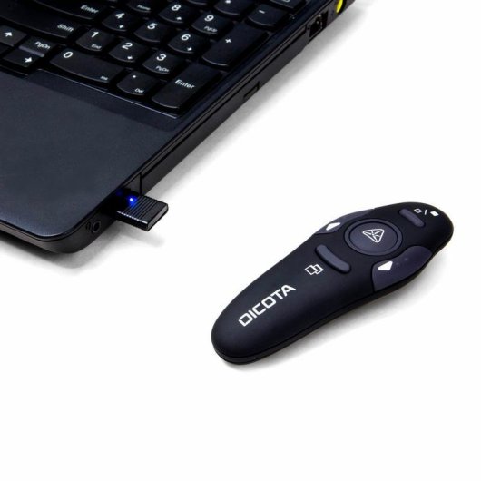 Presentador inalámbrico DICOTA D30933 RF USB 10 m Negro