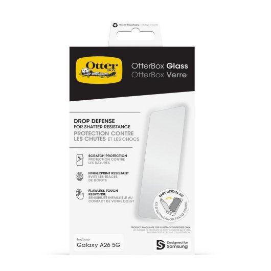Protector de pantalla OtterBox Glass resistente a caídas para Samsung Galaxy A26 5G