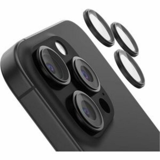 Protector de cámara Belkin ScreenForce para iPhone 16 Pro y Pro Max, vidrio templado 9H, 3 piezas