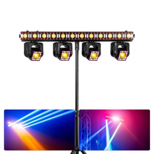 Pack Iluminación BeamZ ShowBar GO Edge con Soporte LS25A Negro
