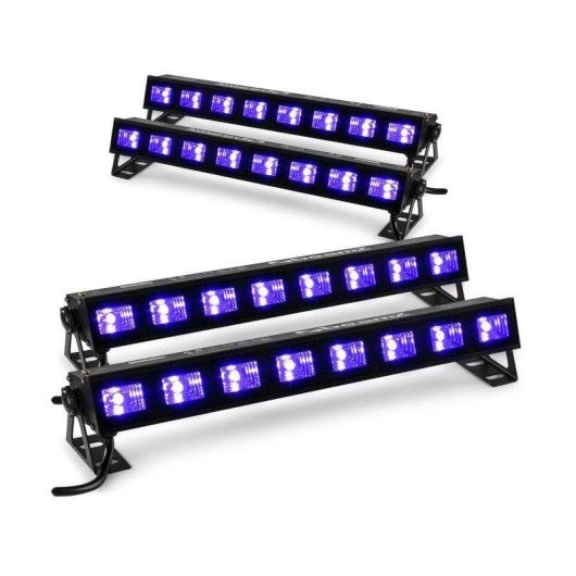 Pack de 4 Barras LED BeamZ BUVW83 UV y Blanco Cálido 2 en 1