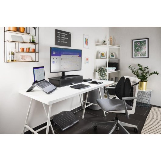 Reposapiés Kensington SoleSaver Negro Ajustable Inclinación