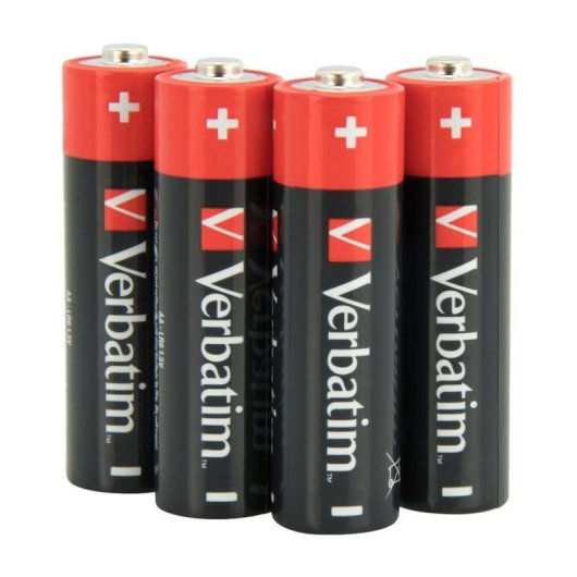 Pile AA Verbatim Alcaline 1,5 V Premium Nero/Rosso Blister 4 Unità