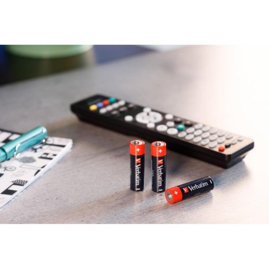 Pile AA Verbatim Alcaline 1,5 V Premium Nero/Rosso Blister 4 Unità