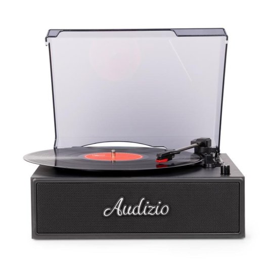 Audizio Reno – Tocadiscos Para Vinilo Con Altavoces Estéreo Integrados Y Bluetooth, Acabado En Color Negro