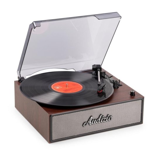 Tocadiscos Audizio Reno-WD Bluetooth Madera 3 Velocidades Altavoces Integrados