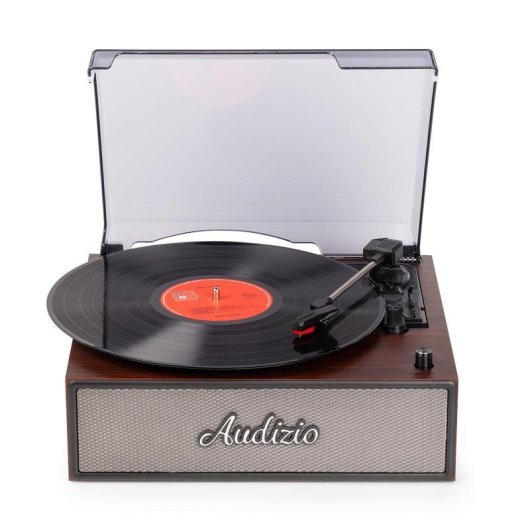 Tocadiscos Audizio Reno-WD Bluetooth Madera 3 Velocidades Altavoces Integrados