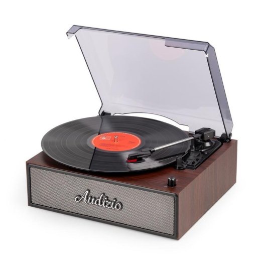 Tocadiscos Audizio Reno-WD Bluetooth Madera 3 Velocidades Altavoces Integrados