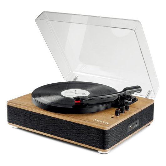 Tocadiscos Fenton RP162LW Bluetooth USB 3 Velocidades Grabador MP3