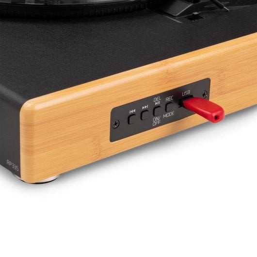 Tocadiscos Audizio RP335BB 80W RMS Bluetooth 5.3 USB MP3 madera bambú
