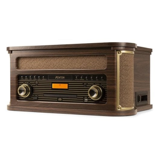 Tocadiscos Fenton Memphis 50W RMS Bluetooth Radio DAB+ CD Cassette USB