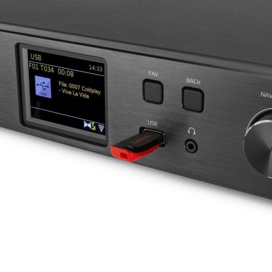 Radio Audizio Brescia 3,3W RMS Internet DAB+ FM Bluetooth CD Negro