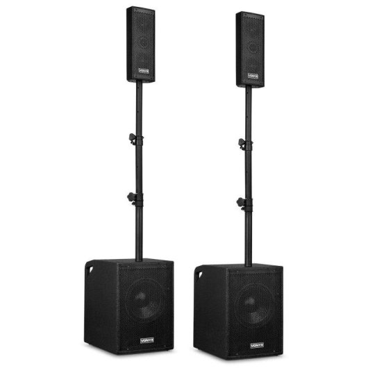 Sistema de sonido Vonyx VX1020BT 1050W Bluetooth USB/SD con micrófono y trolley