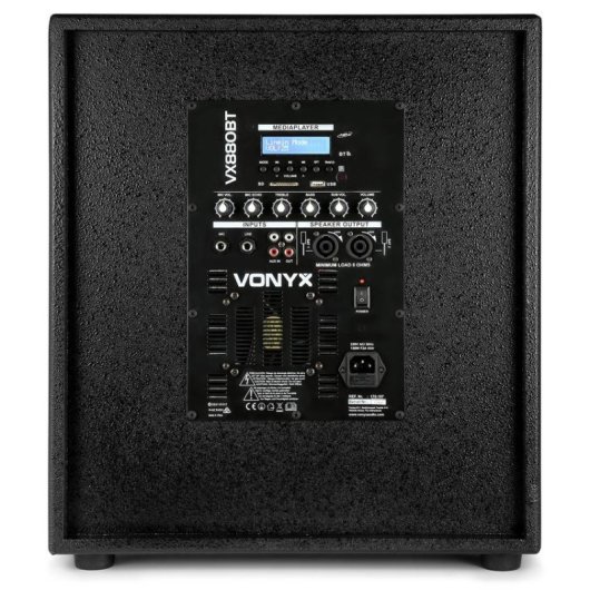 Sistema de megafonía Vonyx VX880BT 1000W RMS Bluetooth USB SD micrófono