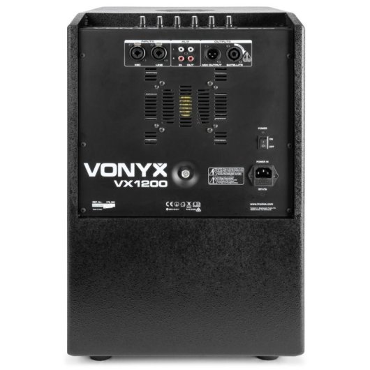 Sistema de megafonía Vonyx VX1200 750W RMS Alámbrico con subwoofer 12"