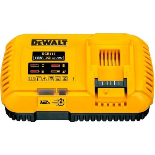 Carregador DeWALT DCB117-QW 18 V 12 A para baterias XR e XR FLEXVOLT