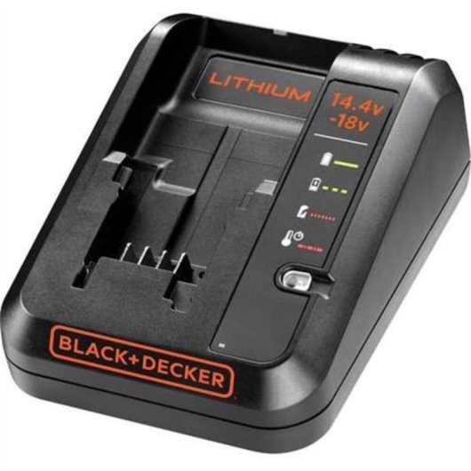 Carregador Black & Decker BDC1A 14.4-18V Ião Lítio Preto