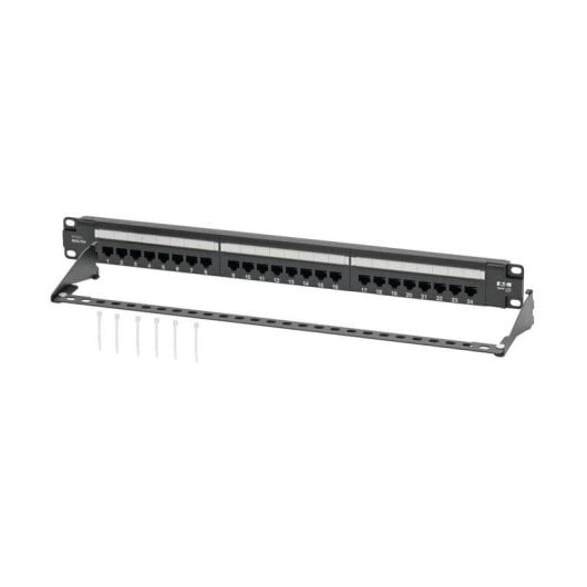 Panel de Conexiones EATON N252-P24 24 Puertos Cat6 PoE+ 1U Rack