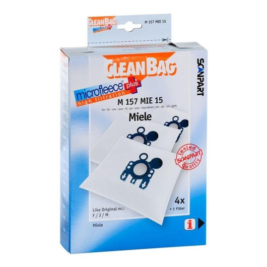 Bolsas aspirateur Miele Cleanbag M 157 MIE 15 pack 4 unités