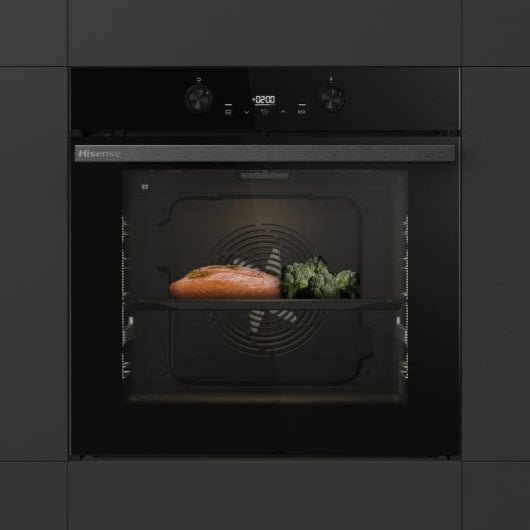 Horno Multifunción Hisense BI64223EPBG 78L 60cm Pirolítico A++ AirFryer Pizza Negro