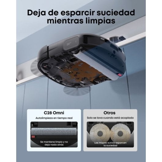 Robot aspirador Eufy Omni C28 con estación sin mantenimiento 15.000 Pa iPath 2.0
