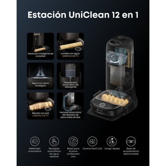 Robot Aspirapolvere Eufy Omni S2 Navigazione IA 30.000 Pa Stazione UniClean 12 in 1