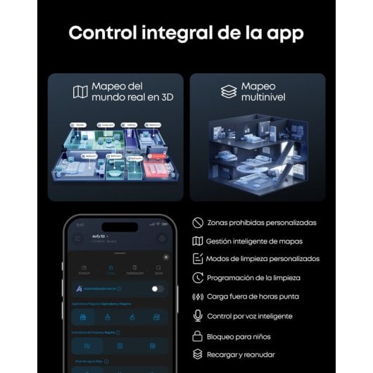 Robot Aspirapolvere Eufy Omni S2 Navigazione IA 30.000 Pa Stazione UniClean 12 in 1