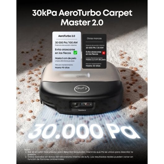 Robot Aspirapolvere Eufy Omni S2 Navigazione IA 30.000 Pa Stazione UniClean 12 in 1