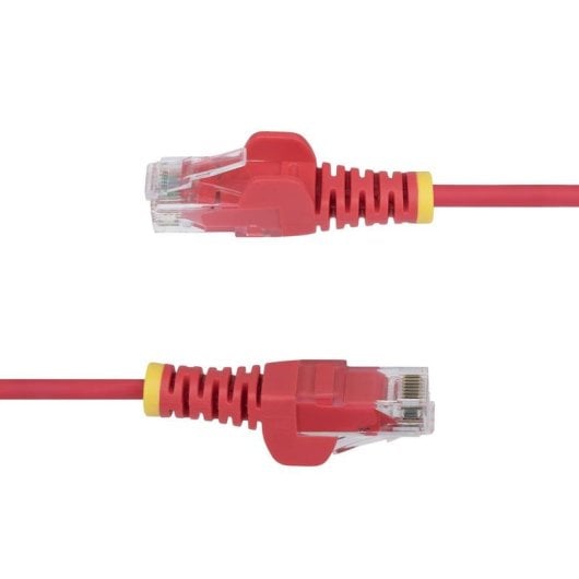Cavo di Rete StarTech CAT6 Sottile Rosso 1m Senza Ganci PoE 100W UTP