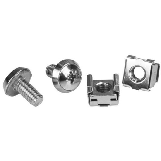 Tornillos M6 para Rack y Tuercas enjauladas StarTech.com Paquete de 20