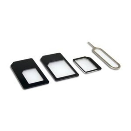 Adaptador para tarjetas SIM DLH DY-WU2489 Nano-SIM Micro-SIM 3 piezas Negro
