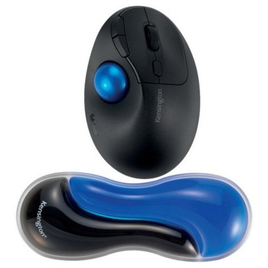 Suporte de pulso fino em gel Kensington Slim Duo para rato/trackball - Azul