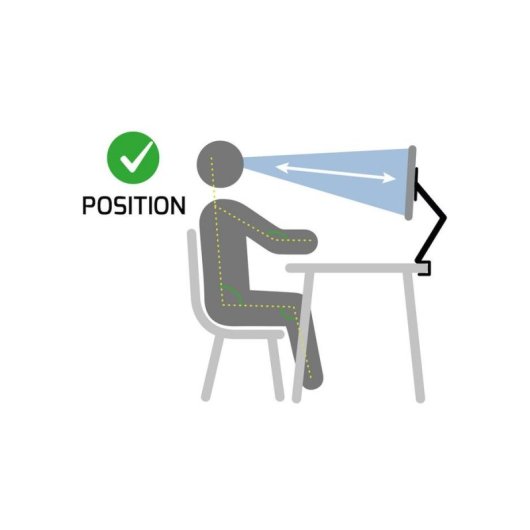 Port Designs 901104 Soporte Monitor Abrazadera Mesa 17 a 32" VESA 75x75 a 100x100 Max 9Kg