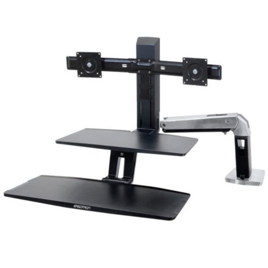 Ergotron WorkFit-A Support Moniteur Bureau 5 à 24" VESA 75x75 à 100x100 Max 11,3Kg