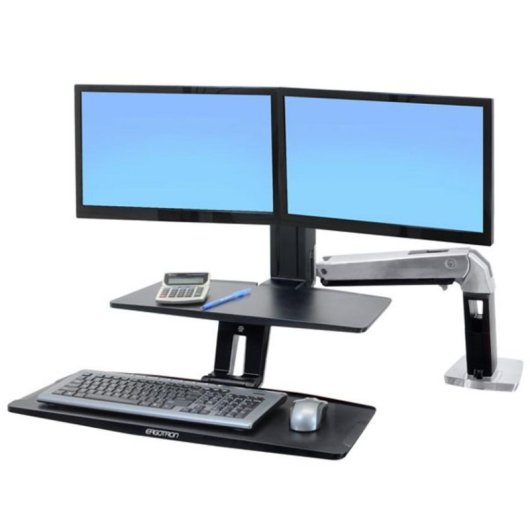 Ergotron WorkFit-A Support Moniteur Bureau 5 à 24" VESA 75x75 à 100x100 Max 11,3Kg