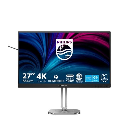 Monitor Philips 6000 Series 27B2U6903 27" UltraHD 4K 60Hz IPS Thunderbolt Höhenverstellbar