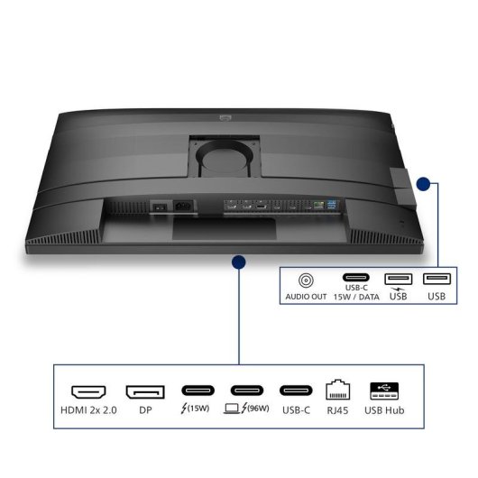 Monitor Philips 6000 Series 27B2U6903 27" UltraHD 4K 60Hz IPS Thunderbolt Höhenverstellbar