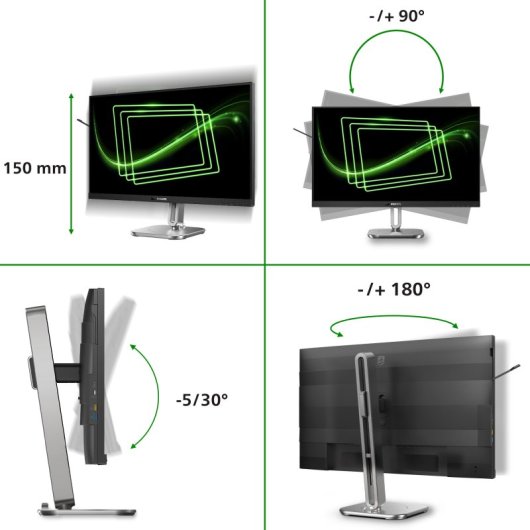 Monitor Philips 5000 Series 27B2G5601/00 27" Quad HD 100Hz IPS In Hoogte Verstelbaar