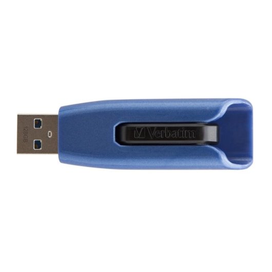 Clé USB Verbatim V3 MAX 128 Go USB 3.2 Gen 1 Glissière Noir Bleu
