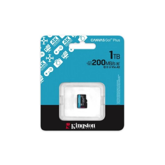 Tarjeta microSD Kingston Canvas Go Plus 1 TB UHS-I U3 V30 A2 200 MB/s