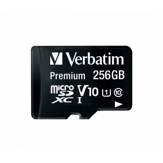 Memoria flash Verbatim Premium U1 MicroSDXC 256 GB Clase 10 UHS-I