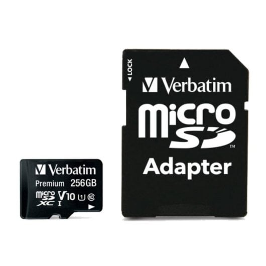 Memoria flash Verbatim Premium U1 MicroSDXC 256 GB Clase 10 UHS-I
